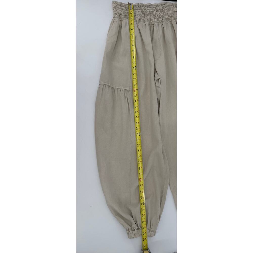 Pilcro Nutmeg Relaxed Linen Blend Pull On Jogger Pants Small Anthropologie Boho - Picture 10 of 11
